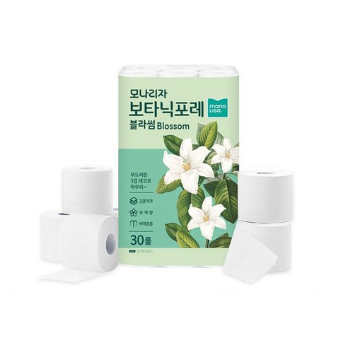 부드러운 촉감, 매력적인 블라썸 향의 프리미엄 3겹 화장지