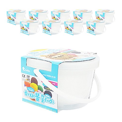 토단교재 하비볼클레이 10p, 하양, 300g, 5개