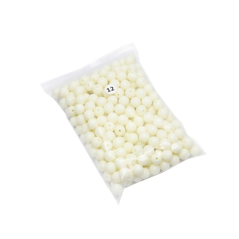 파티드레싱 캔디컬러 구슬 250g 12mm, 아이보리, 1개