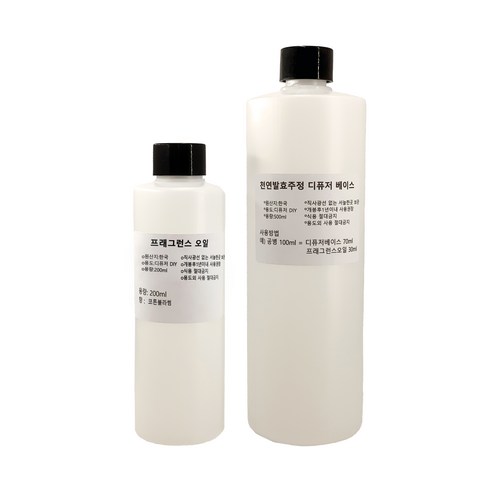 제로캔들 프래그런스 오일 200ml + 디퓨저 베이스 500ml 세트, 코튼블라썸