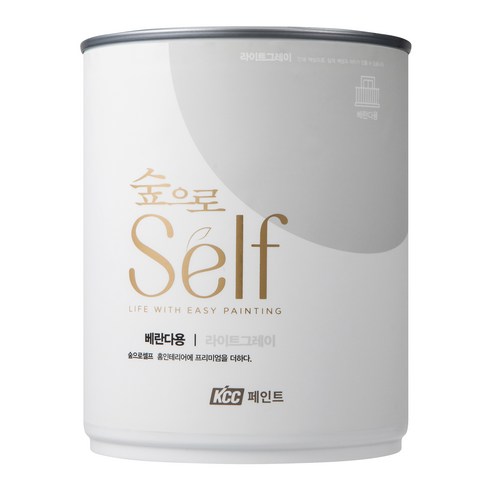 KCC 숲으로 셀프 베란다용 에그쉘 수성페인트 1L, 라이트그레이, 0.9L, 1개