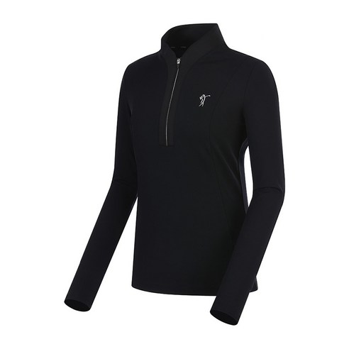 엘피지에이 여성용 원 포인트 골조직 골프 짚업 티셔츠 L211TL502P