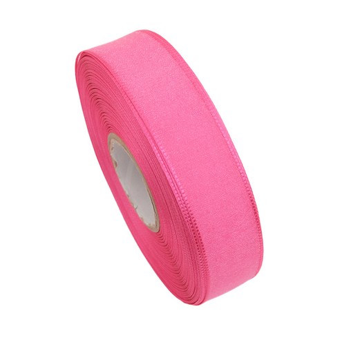 포장넷 오간디 리본끈 펄샤인 25mm, 핫핑크, 45m, 1개