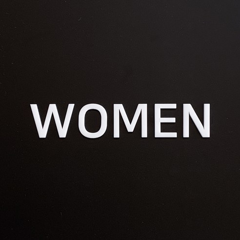 스튜디오투명 화장실 도어 사인물 스카시 화이트, WOMEN, 1개