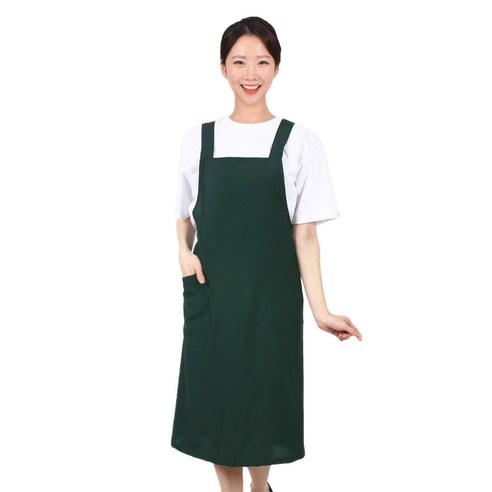 얇은 X형 롱 앞치마, 1개, 진그린