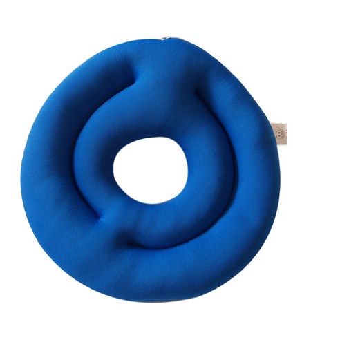 모두피아 기능성 몰 비즈 도넛 방석, 블루, 1개