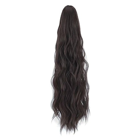 하이유니 히피 펌 포니테일 가발 45cm, 브라운블랙, 1개