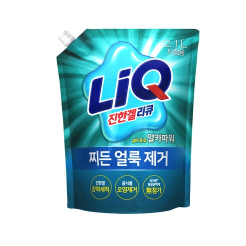 리큐 진한겔 알카파워 드럼용 액상세제, 2.1L, 1개