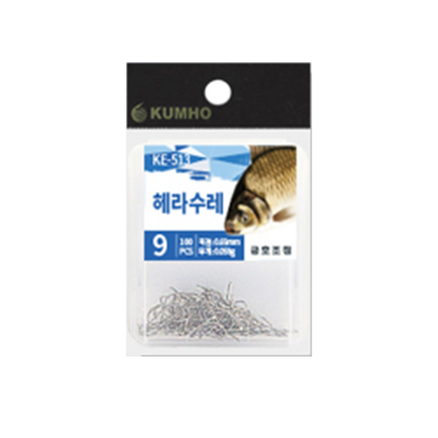 금호조침 덕용 헤라수레 니켈 낚시바늘 KE-513, 100개