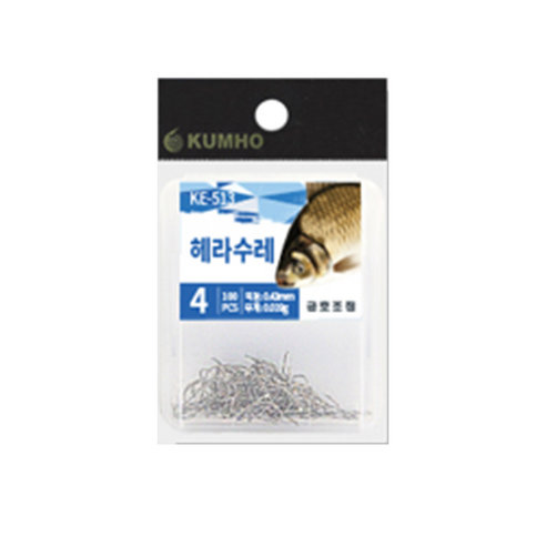 금호조침 덕용 헤라수레 니켈 낚시바늘 KE-513, 100개