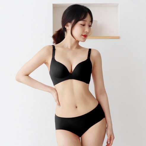 테라우드 클래식 노와이어 볼륨 몰드 브라 + 팬티 세트