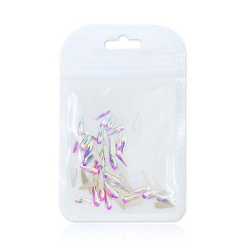 메이브라운 네일스톤 대용량 롱드롭 네일파츠 3 x 10 mm, AB, 50개