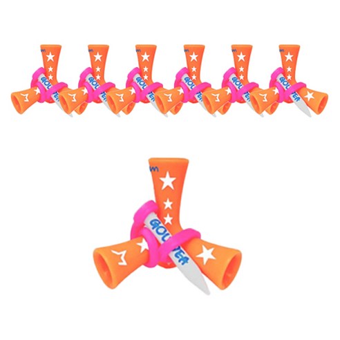 골프디아 티더라 삼발이 골프티 7p, 오렌지, 45mm, 7개