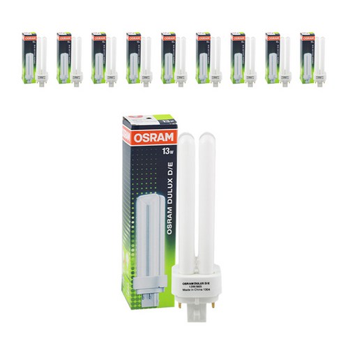 오스람 4핀 삼파장전구 13W DULUX D/E 10p, 전구색, 1개