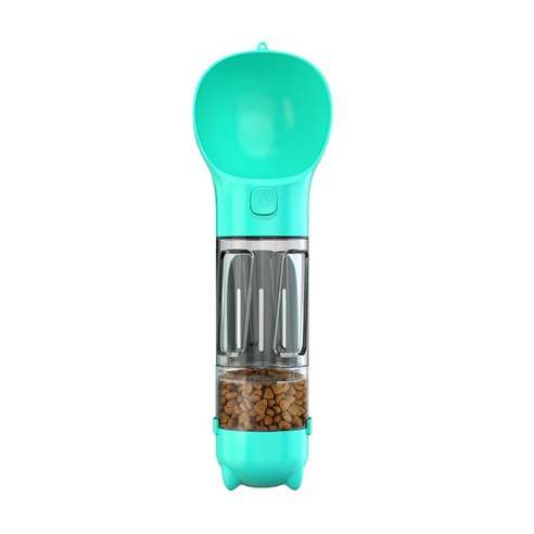 써티이얼즈 강아지 휴대용 간식통 내장 물병 배변키트 300ml, 민트, 1개