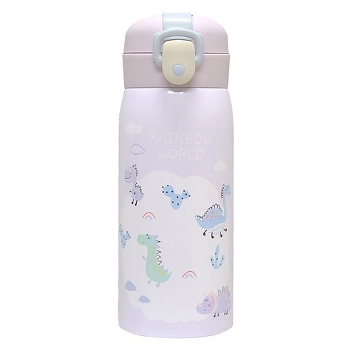 리틀 디노 원터치 보온보냉 텀블러, 퍼플, 350ml, 1개