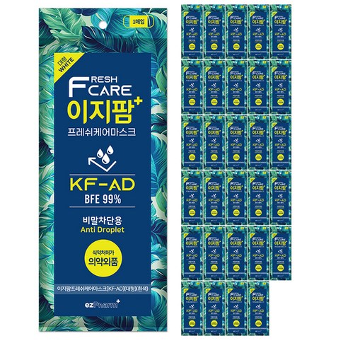 이지팜프레쉬케어마스크[KF-AD](대형)(흰색), 1개입, 100개, 흰색