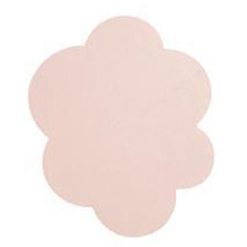 구름 모양 가죽 플레이스 식탁 매트, 핑크, 42 x 32.5 cm