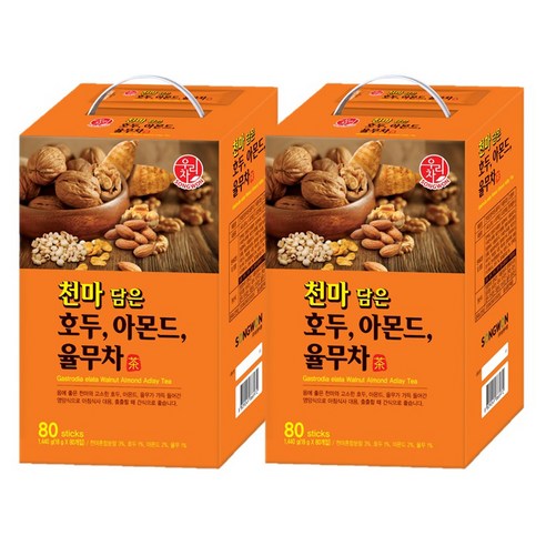 우리차 천마 담은 호두 아몬드 율무차 80p, 18g, 80개입, 2개