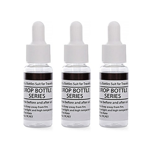 투명 스포이드 에센스 공병 15ml, 3개, 혼합색상