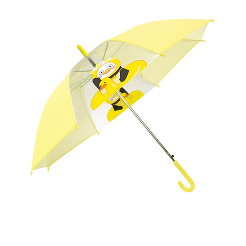 펭수 오리튜브 두폭 투명 비닐 장우산