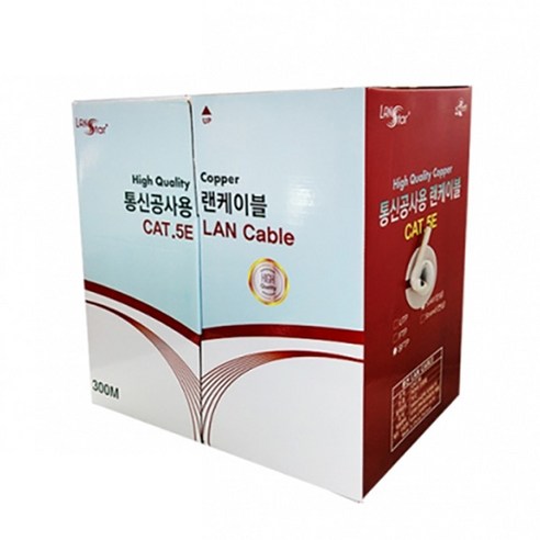 LANstar CAT.5E FTP 랜케이블 박스 300M LS-FTP-300MSTG, 회색, 1개