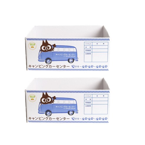 고양이 냐옹낙원 박스상자 37 x 25 x 16 cm PK102, 고양이 버스, 2개