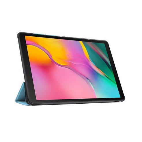 달모아 3단 스탠딩 북커버 태블릿PC 케이스, 스카이블루