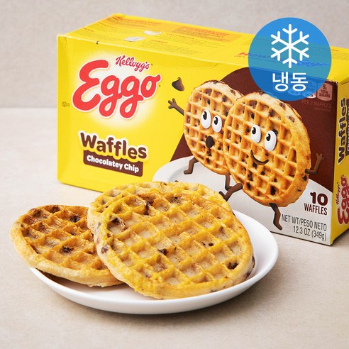 에고 초콜릿칩 와플 (냉동), 349g, 1팩
