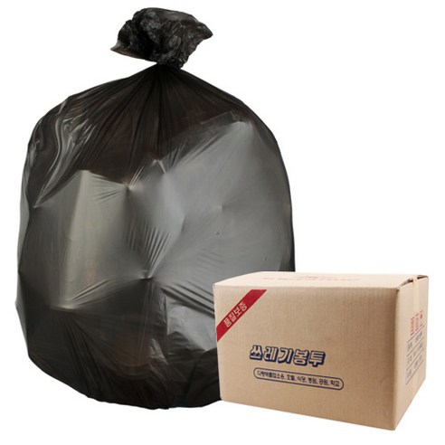 애니돌 배접 분리수거 쓰레기 비닐봉투 검정, 80L, 500매