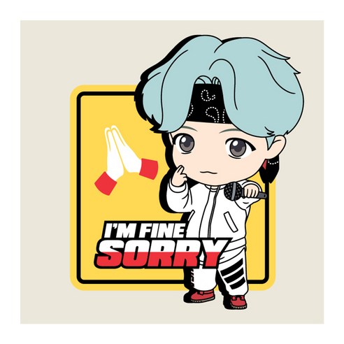 아이러브페인팅 TinyTAN DIY PAINTING_MIC Drop 25 x 25 cm, SUGA