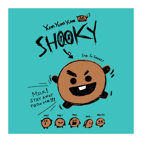 아이러브페인팅 BT21 DIY PAINTING_DOODLING 25 x 25 cm, SHOOKY, 1개