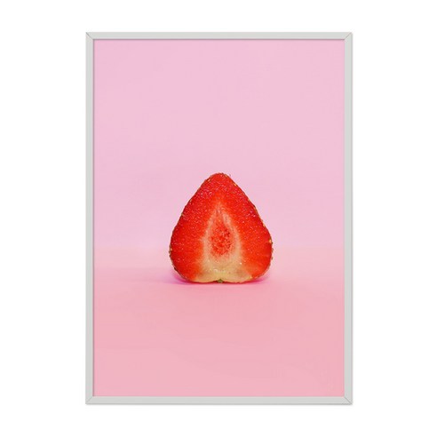 위모던 과일 풍수 인테리어 팝아트 포스터 딸기 스무디, 알루미늄실버