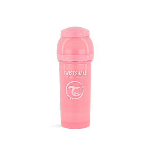 트위스트쉐이크 배앓이방지 젖병 260ml, 라이트 핑크, 1개