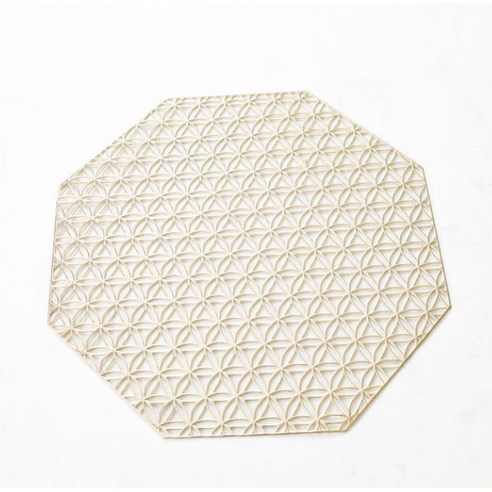 디지티 엘레강스 팔각형 테이블매트 4p, 골드, 38.5cm, 4개