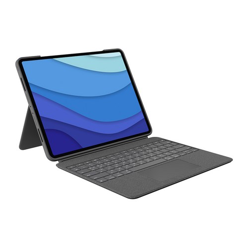 로지텍 Combo Touch 백라이트 키보드 태블릿 케이스 iPad pro 12.9 5세대용, 샌드