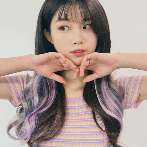 가발매니아 퍼스널 믹스 컬러피스 고열사 브릿지 2p, 퍼플믹스, 1세트