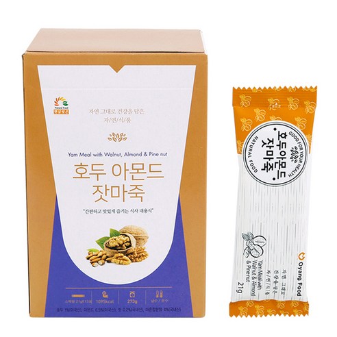 오양식품 호두 아몬드 잣 마죽, 21g, 1개