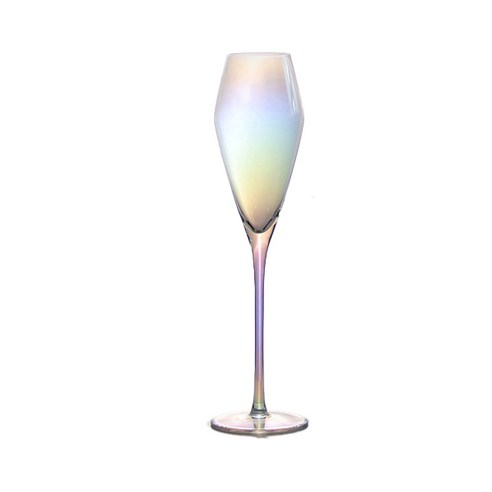 코지테이블 오로라 프리즘 홀로그램 글라스 샴페인 롬버스, 240ml, 1개