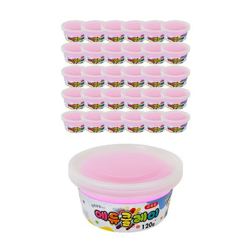 토단교재 에듀 유아용 클레이 60p, 연한핑크, 120g, 1개