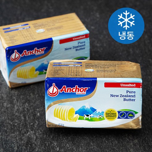 앵커 버터 무가염 (냉동), 454g, 2개