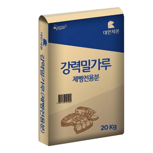 대한제분 강력밀가루 제빵전용분, 20kg, 1개 
가루/조미료/오일