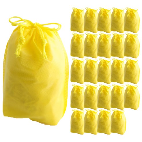 부직포 복주머니 더스트백 16 x 25 cm 25p, 옐로, 1개