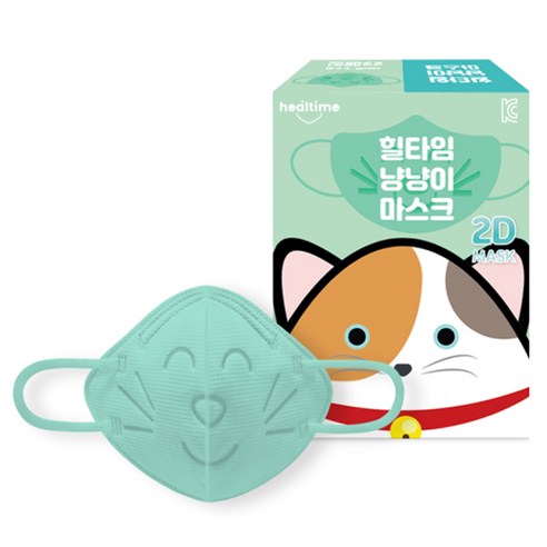 힐타임 냥냥이 마스크 초소형 민트, 25매입, 1개