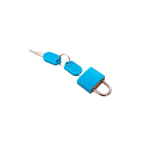 팝마인즈 컬러 귀여운 잠금 사물함 자물쇠 블루 + 열쇠 2p, 1개