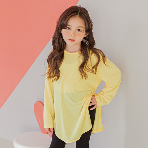 릴리푸리 여아용 슈크림 롱 티셔츠