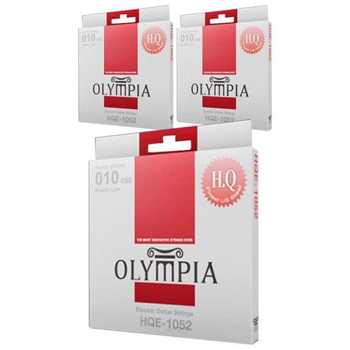 OLYMPIA HQ 일렉 기타줄 3p, HQE-1052, 혼합색상