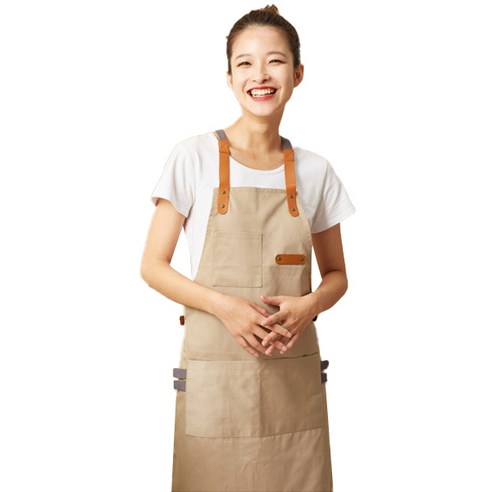 데님 앞치마, 베이지, 1개