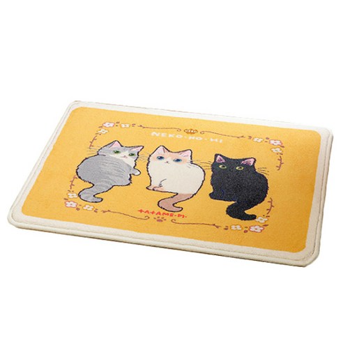 물흡수 큐티 애니멀 발매트 S 40 x 60 cm, 고양이, 1개