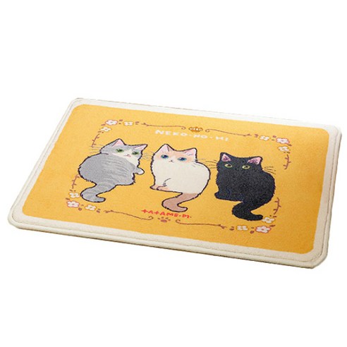 물흡수 큐티 애니멀 발매트 L 60 x 90 cm, 고양이, 1개